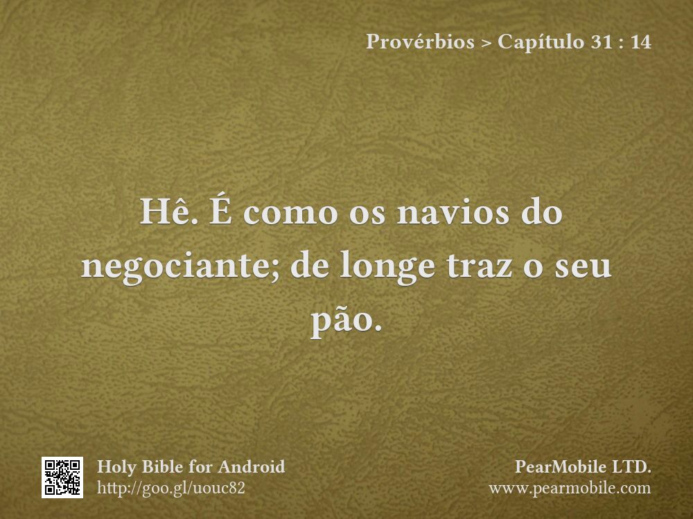 Provérbios, Capítulo 31:14